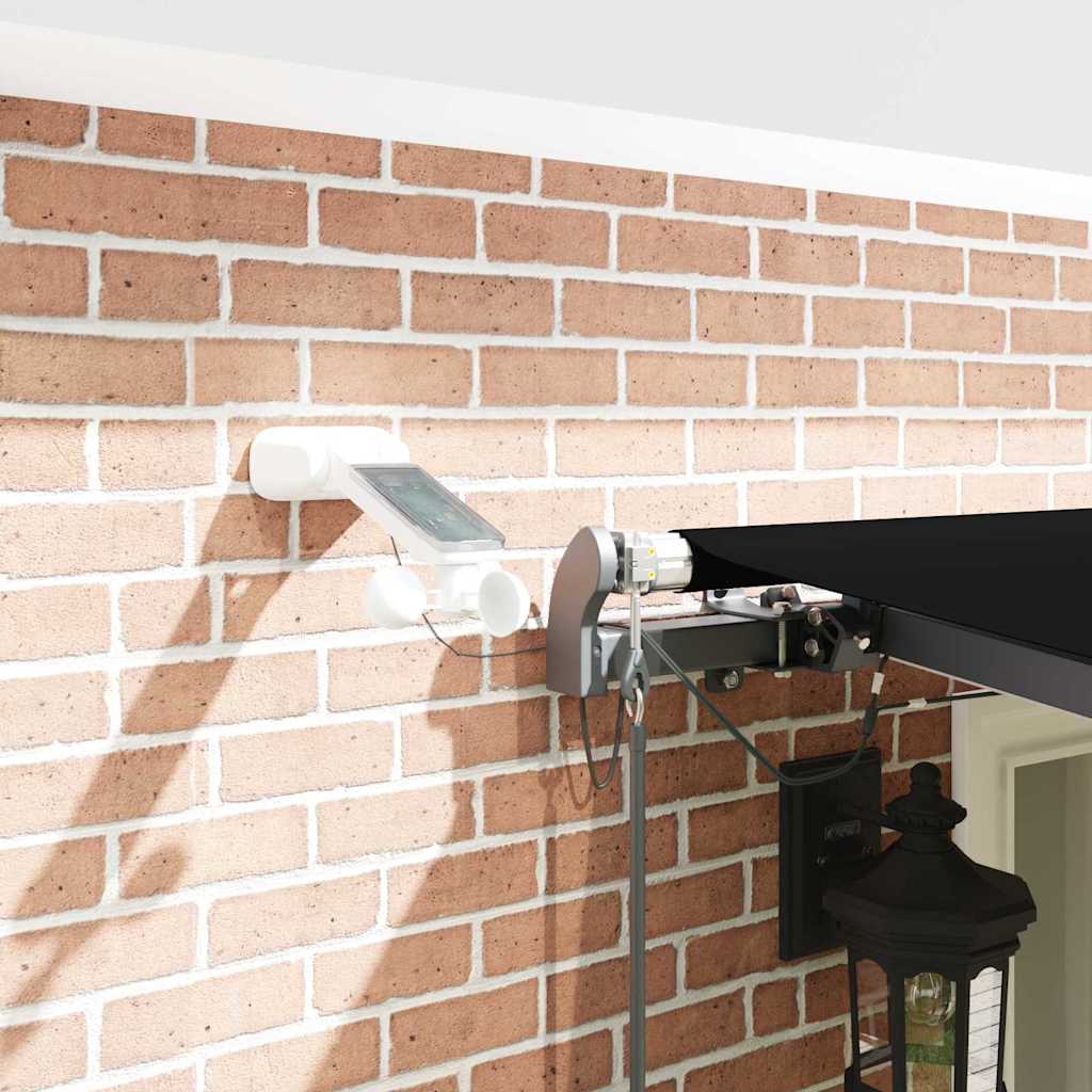 Tenda Retrattile con Nero 600 × 300 cm Tessuto