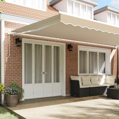 Tenda retrattile Beige 600 × 300 cm Poliestere e Alluminio | homemem39