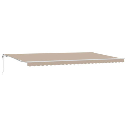 Tenda retrattile Beige 600 × 300 cm Tessuto e Alluminio | homemem39