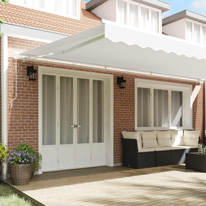 Tenda Retrattile Bianco 600 × 300 cm Poliestere e Metallo - homemem39