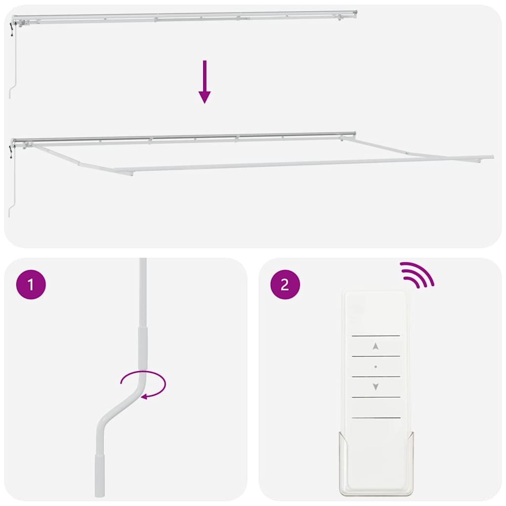 Tenda Retrattile 600 × 300 cm Bianco - homemem39