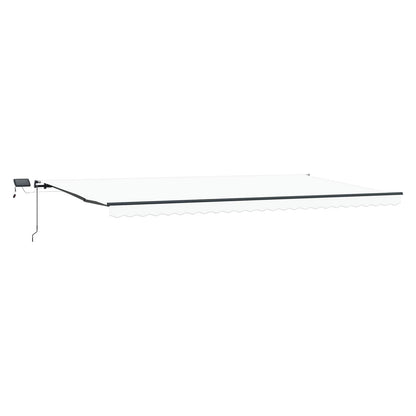 Tenda retrattile Bianco 600 × 300 cm Tessuto e Alluminio | homemem39