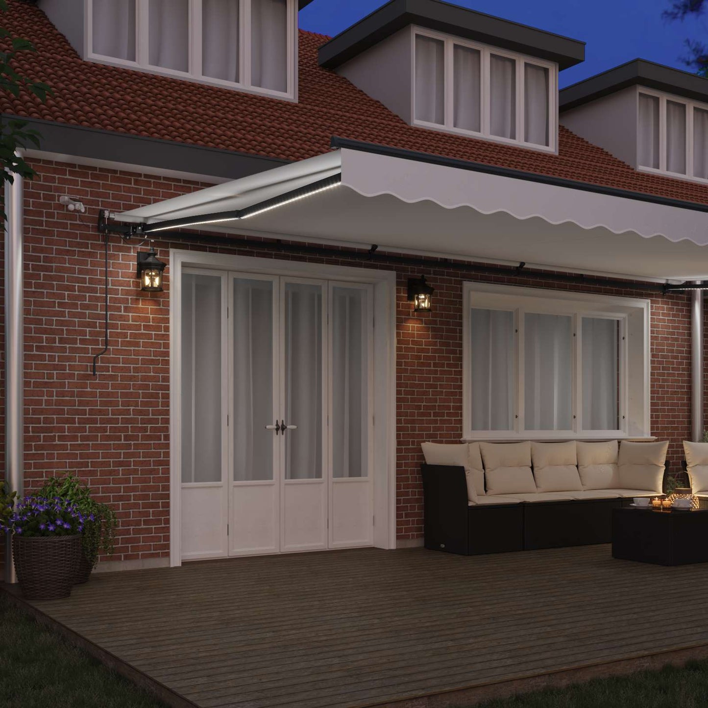 Tenda retrattile Bianco 600 × 300 cm Poliestere | homemem39