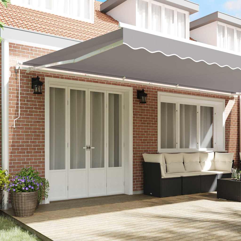 Tenda retrattile Grigio Chiaro 600 × 300 cm Tessuto e Alluminio | homemem39