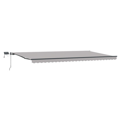 Tenda retrattile Grigio Chiaro 600 × 300 cm Tessuto e Alluminio | homemem39