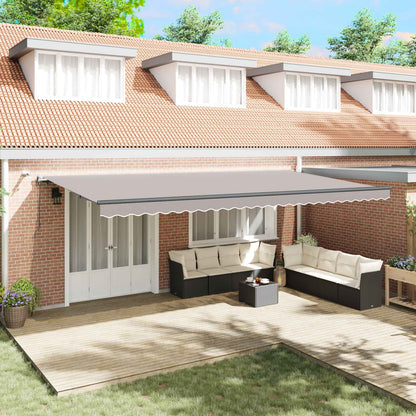Tenda retrattile Grigio Chiaro 600 × 300 cm Poliestere | homemem39