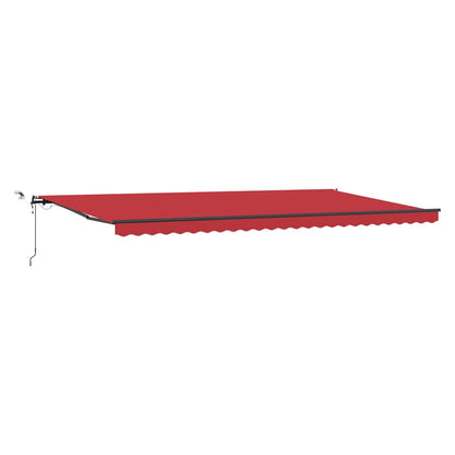 Tenda Retrattile con Rosso 600 × 300 cm Tessuto