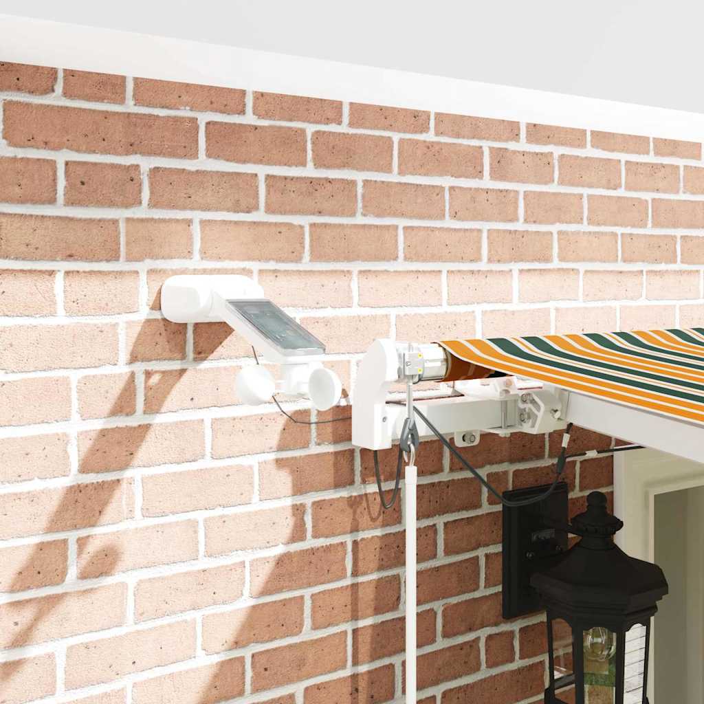 Tenda Retrattile Verde e Giallo 600 × 300 cm Tessuto e Metallo