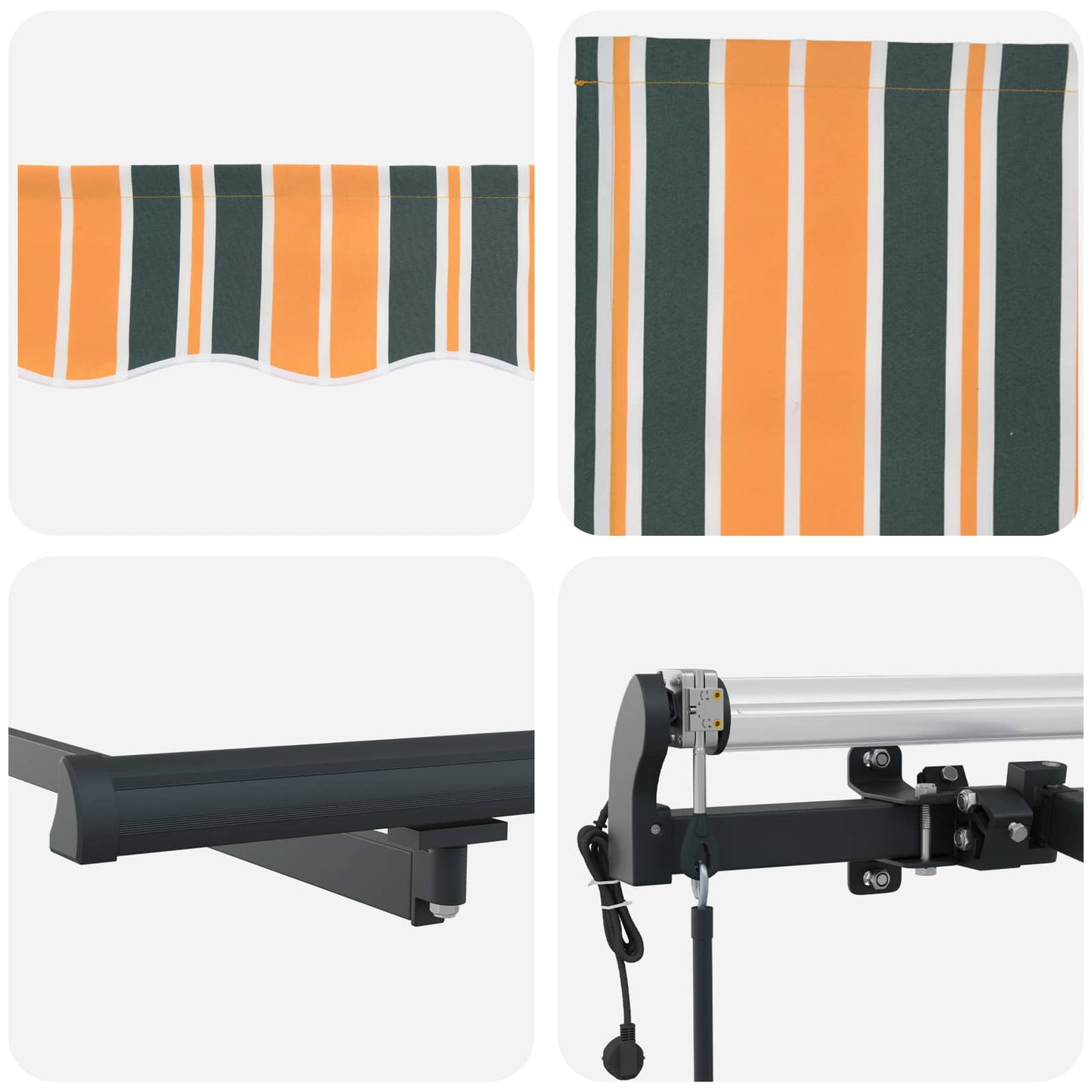 Tenda Retrattile Verde e giallo 600 × 300 cm | homemem39