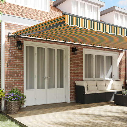 Tenda Retrattile Verde e giallo 600 × 300 cm | homemem39