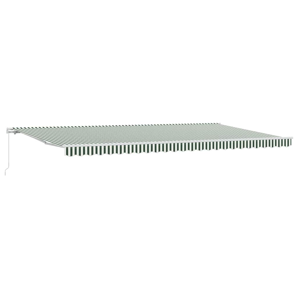 Tenda Retrattile Verde e Bianco 600 × 300 cm | homemem39