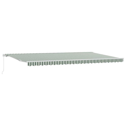 Tenda Retrattile Verde e Bianco 600 × 300 cm | homemem39