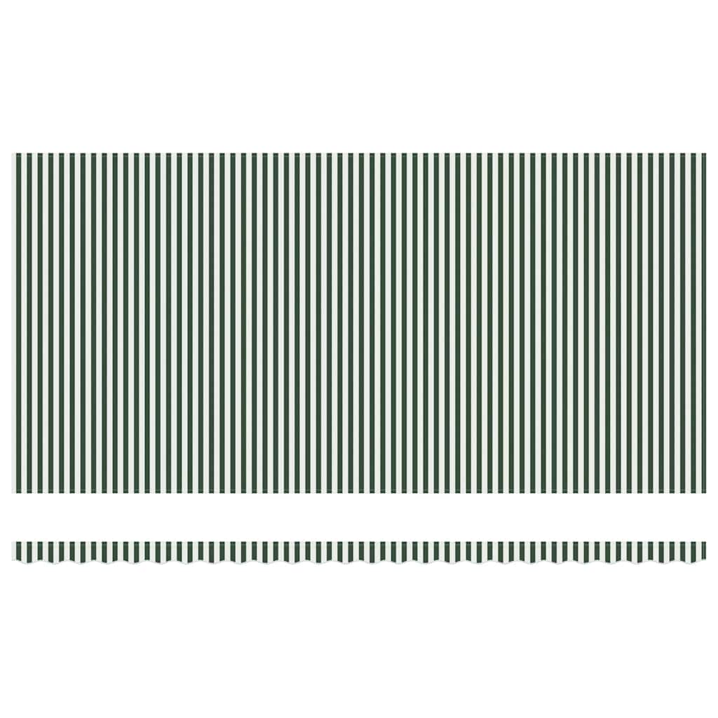 Tenda Retrattile Verde e Bianco 600 × 300 cm Tessuto e acciaio | homemem39