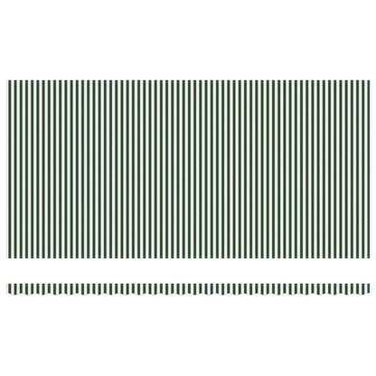 Tenda Retrattile Verde e Bianco 600 × 300 cm Tessuto e acciaio | homemem39