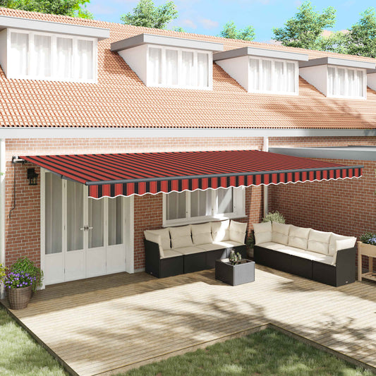 Tenda Retrattile arancione e marrone 600 × 350 cm | homemem39