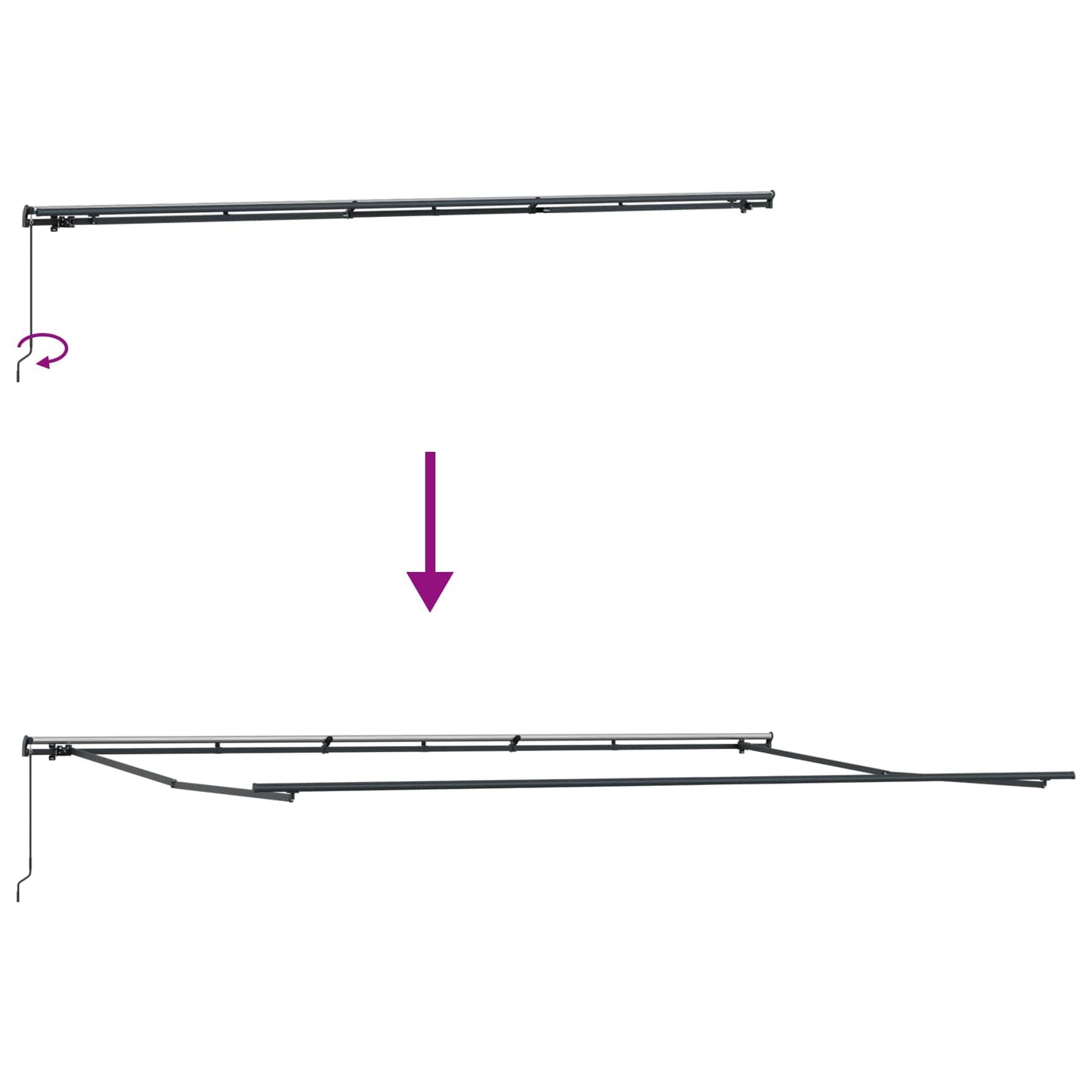 Tenda Retrattile arancione e marrone 600 × 350 cm | homemem39