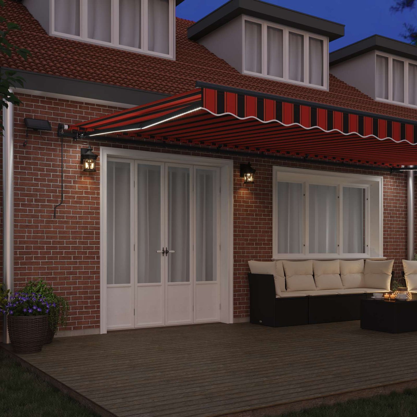Tenda Retrattile arancione e marrone 600 ×350 cm Tessuto | homemem39
