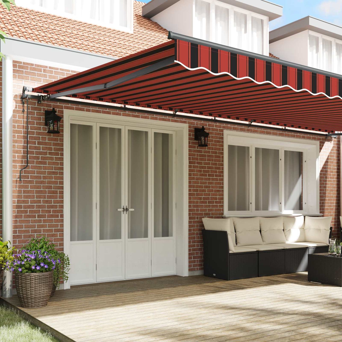 Tenda Retrattile arancione e marrone 600 × 350 cm | homemem39