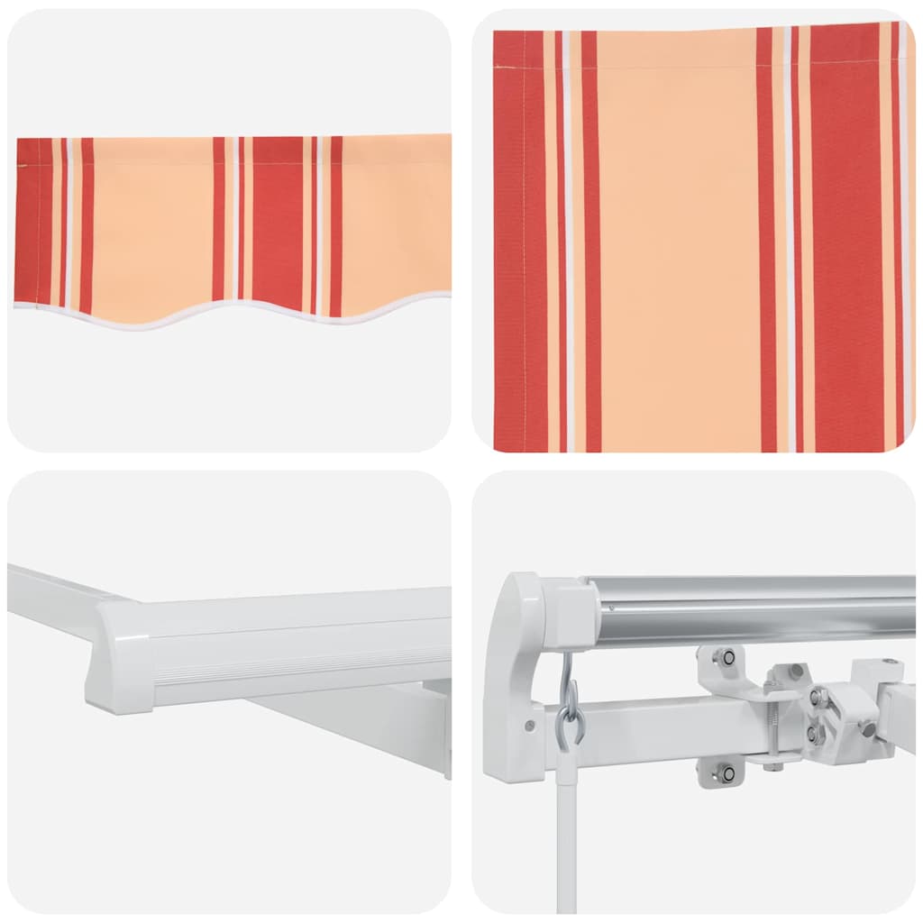 Tenda Retrattile Rigato Giallo e Arancione 600 × 350 cm - homemem39