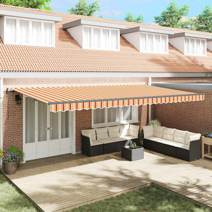 Tenda Retrattile Giallo e Arancione 600 × 350 cm | homemem39