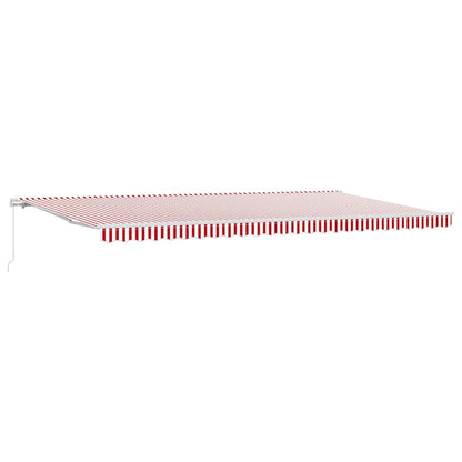 Tenda Retrattile Rosso e Bianco 600 × 350 cm | homemem39
