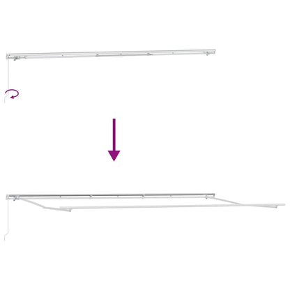 Tenda Retrattile Rosso e Bianco 600 × 350 cm | homemem39