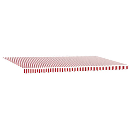 Tenda Retrattile Rosso e Bianco 600 × 350 cm Tessuto e acciaio | homemem39