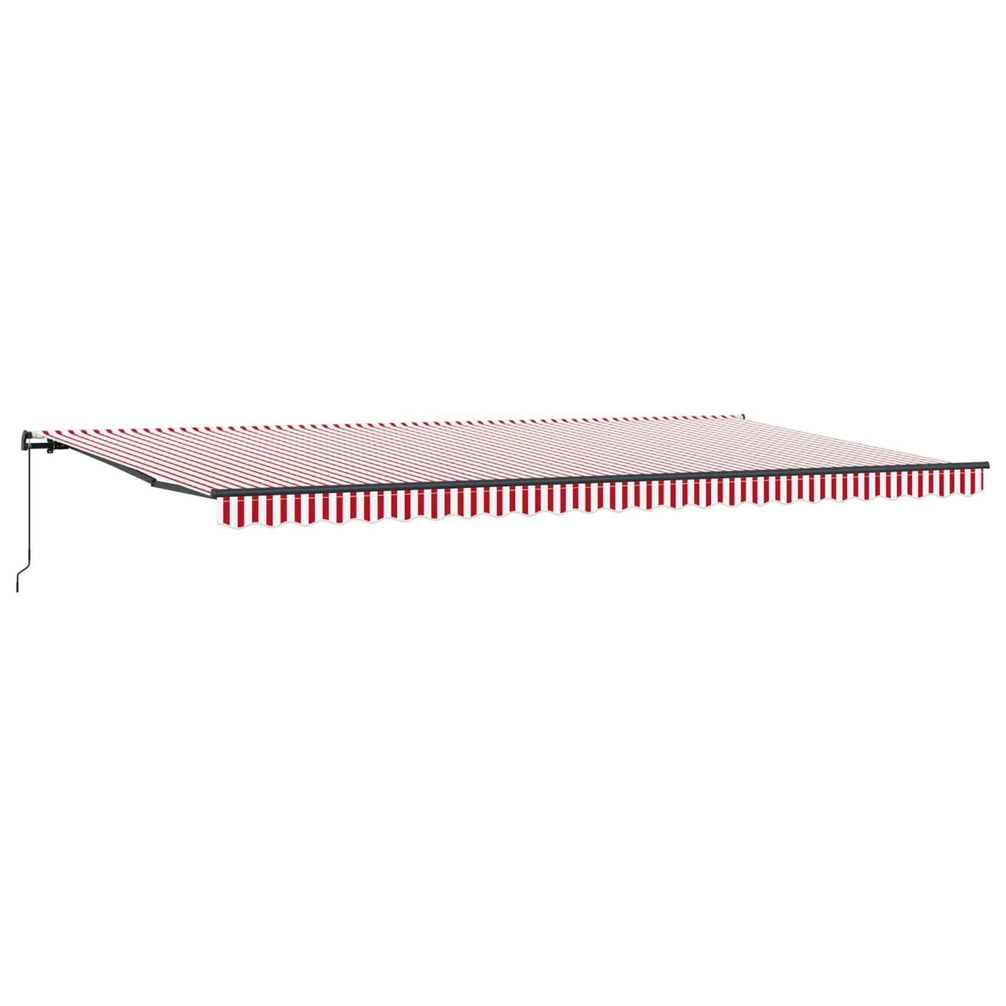 Tenda Retrattile Rosso e Bianco 600 × 350 cm | homemem39