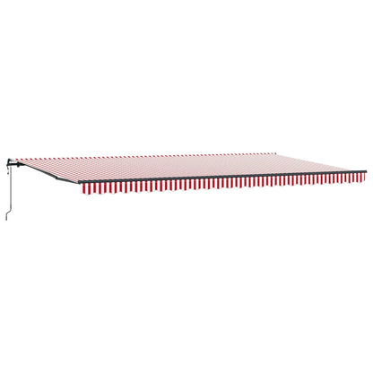 Tenda Retrattile Rosso e Bianco 600 × 350 cm | homemem39