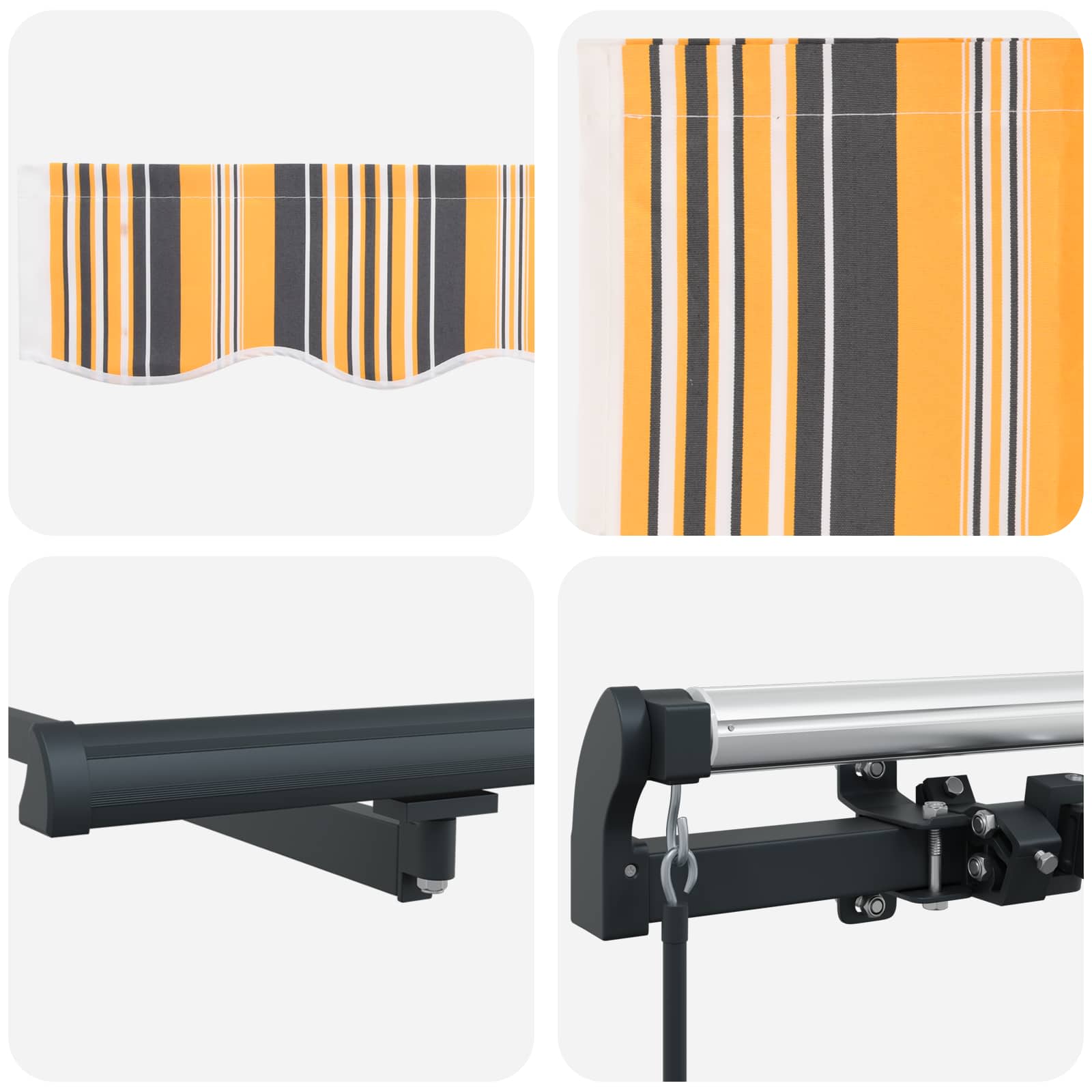 Tenda Retrattile Multicolore 600 × 350 cm Poliestere e Acciaio | homemem39