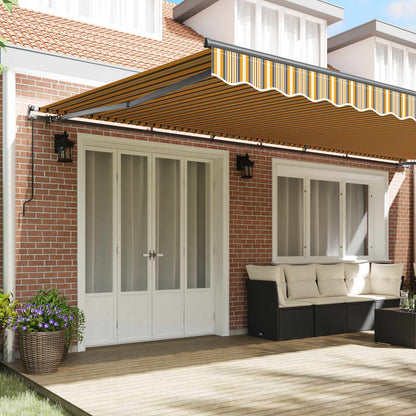 Tenda Retrattile Multicolore 600 × 350 cm Poliestere e Acciaio | homemem39