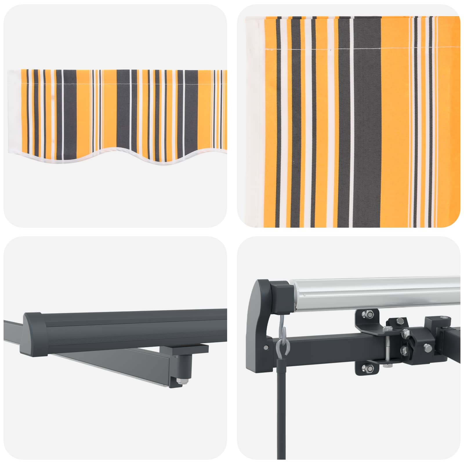 Tenda Retrattile Multicolore 600 ×350 cm Tessuto | homemem39