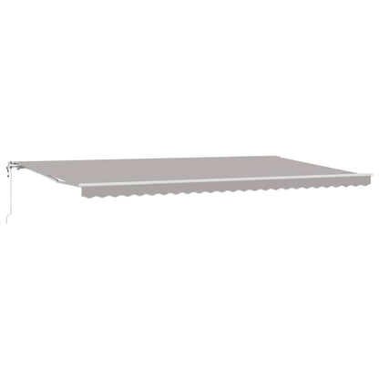 Tenda retrattile Grigio Chiaro 600 × 350 cm Tessuto e Alluminio | homemem39
