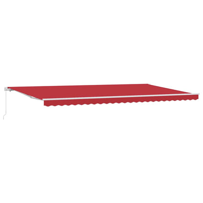 Tenda Retrattile Rosso 600 × 350 cm Poliestere e Metallo - homemem39