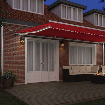 Tenda Retrattile Rosso 600 × 350 cm Tessuto e Metallo - homemem39