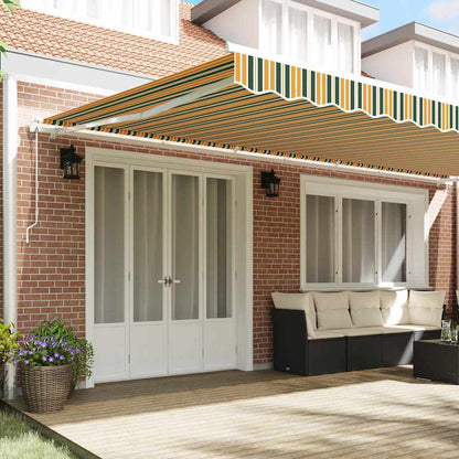 Tenda retrattile Verde e giallo 600 × 350 cm