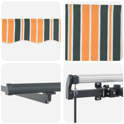 Tenda Retrattile Verde e giallo 600 ×350 cm Tessuto | homemem39