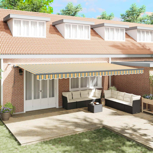Tessuto per Tenda Verde e giallo 600 × 350 cm Poliestere | homemem39