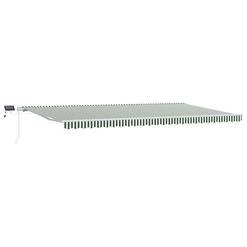 Tenda retrattile Verde e Bianco 600 × 350 cm | homemem39