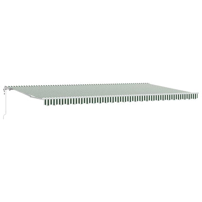 Tenda retrattile Verde e Bianco 600 × 350 cm | homemem39
