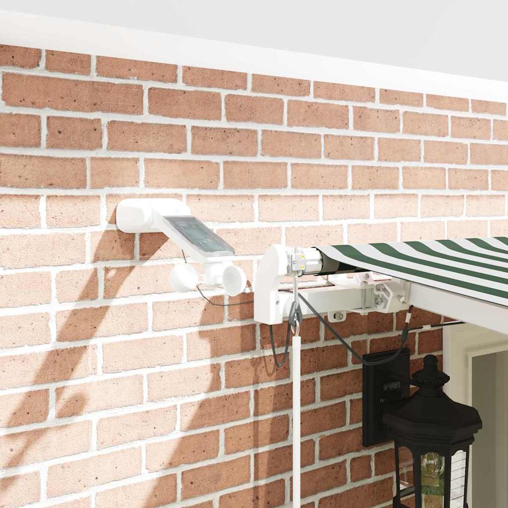 Tenda retrattile Verde e Bianco 600 × 350 cm Poliestere | homemem39
