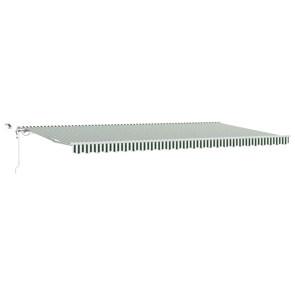 Tenda retrattile Verde e Bianco 600 × 350 cm Poliestere | homemem39