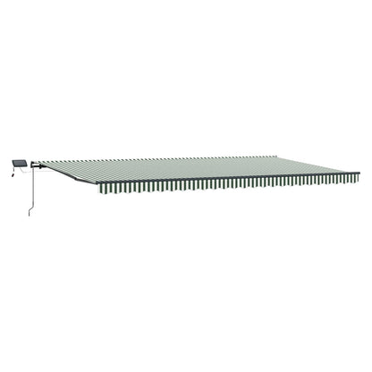 Tenda retrattile Verde e Bianco 600 × 350 cm | homemem39