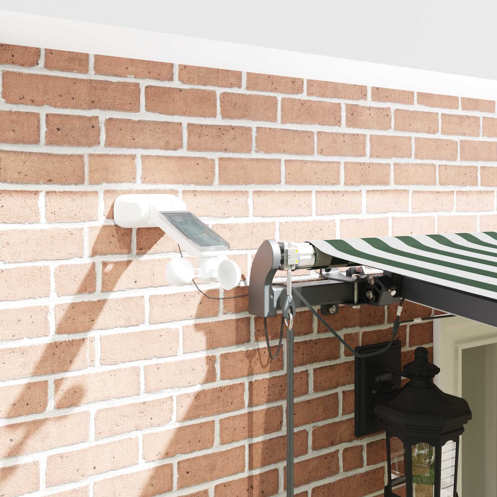 Tenda retrattile Verde e Bianco 600 x 350 x 165 cm Poliestere | homemem39