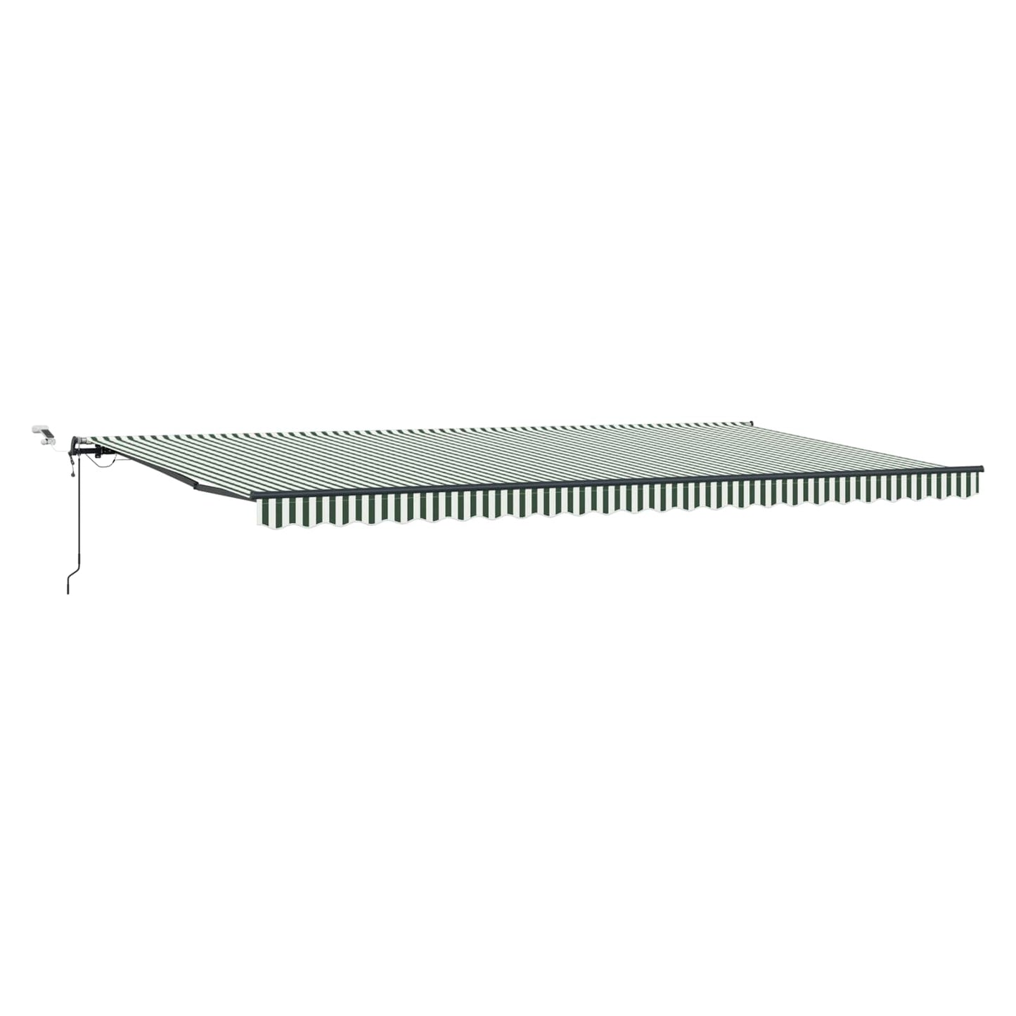 Tenda retrattile Verde e Bianco 600 x 350 x 165 cm Poliestere | homemem39