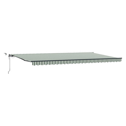 Tenda retrattile Verde e Bianco 600 x 350 x 165 cm Poliestere | homemem39