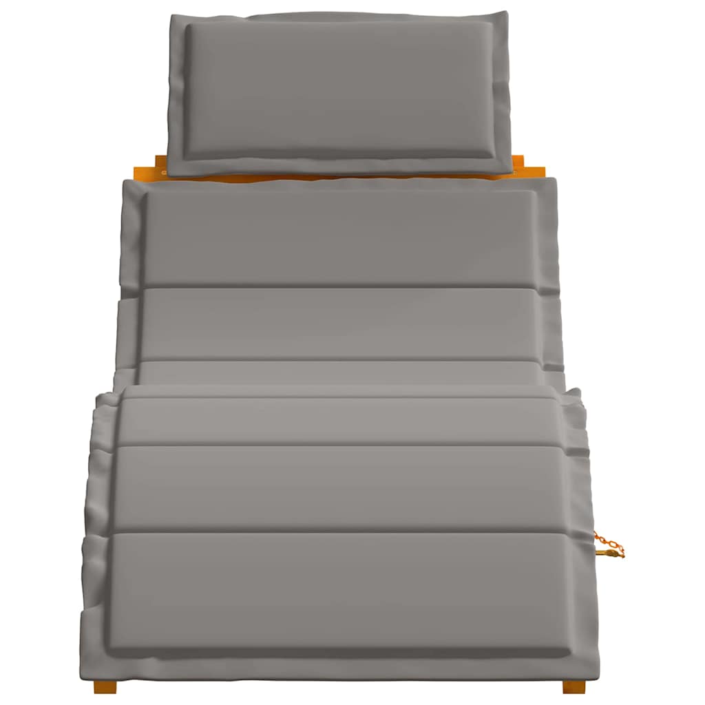 Lettino prendisole con cuscino 2 pcs Grigio 184 x 55 x 64cm