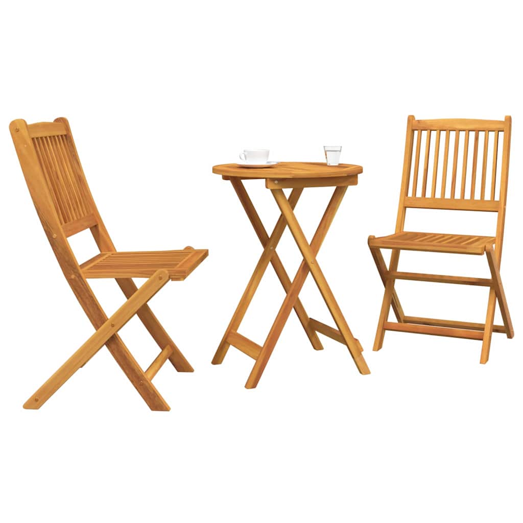 Set Bistro da Giardino 3 pcs Marrone legno massello di acacia - homemem39