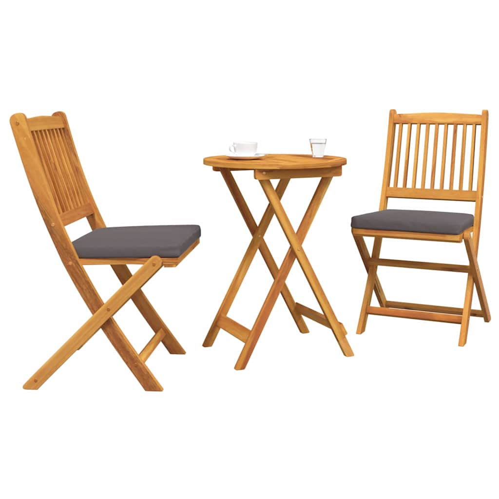 Set Bistro da Giardino 3 pcs Marrone legno massello di acacia - homemem39