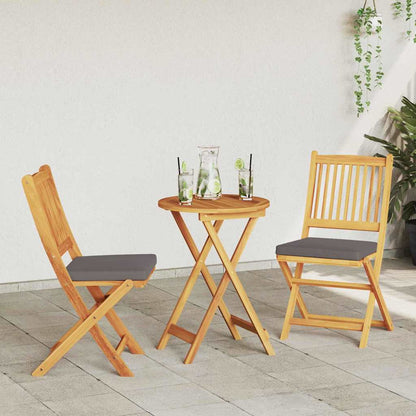 Sedia pieghevole con cuscino 2 pcs Grigio 49 x 57.5 x 92cm